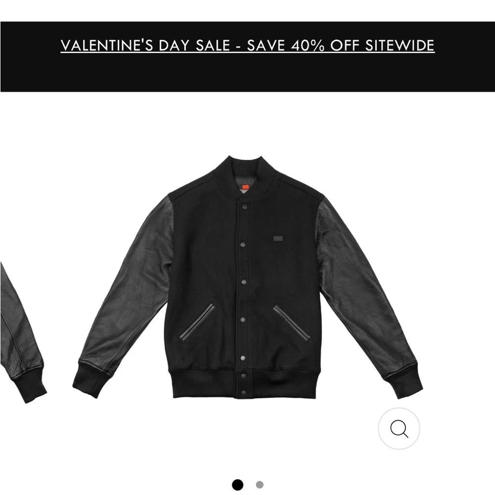 The Marathon Clothing Black Bomber Jacket with Mixed-Material Design